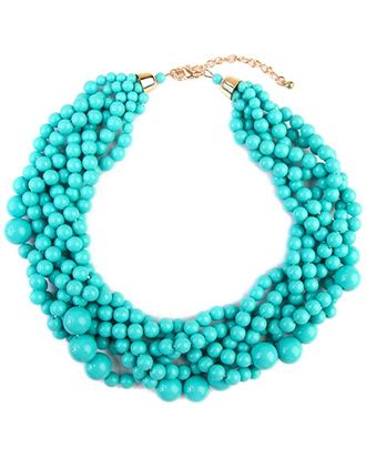 Liv Oliver Silver 6-8Mm Simulated Pearl Enamel Necklace