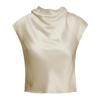 Wakakuu Icons Overhemden, Dames, Beige, M, Polyester, Top New Marble