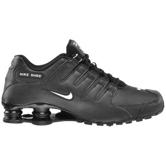 Nike Shox NZ Leather Mens Low Top Trainers - Black White - Size:UK 10.5
