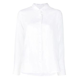 Barbour Shirts, female, White, Size: XS Marine Relaxed Long-Sleeved Shirt