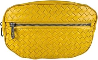 Bottega Veneta Pre-owned Belt Bags, unisex, Yellow, Size: ONE SIZE Pre-owned Leather Crossbody Bag