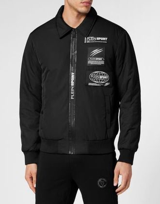Plein Sport Bomber Global Express Edition Men in Black at Nordstrom, Size Xxx-Large