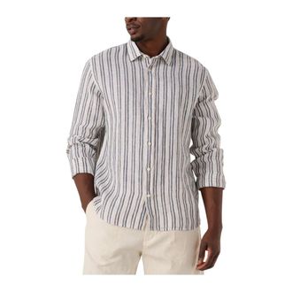 Selected Casual Wit Overhemd - Heren - Casual Overhemden - Blauw - 2XL - Katoen - Overhemden