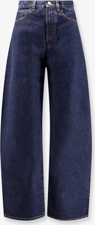 Alaia Round blue denim jeans - ALAIA - gender_Woman