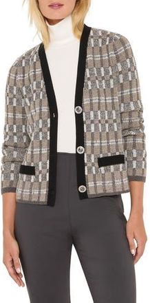 Nic+Zoe Grid Mix Cardigan in Black Multi at Nordstrom Rack, Size Xx-Large