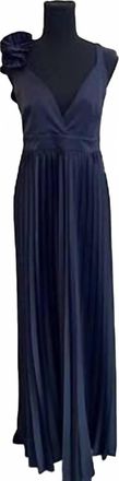 Hope Womens V-Neck Maxi Gown In Navy