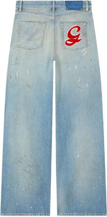 Golden Goose Paint Spatter-Effect Denim Jeans - Light Blue