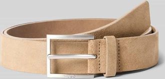 HUGO BOSS G&uuml;rtel aus Veloursleder Modell MIRTO in Beige, Gr&ouml;&szlig;e 100
