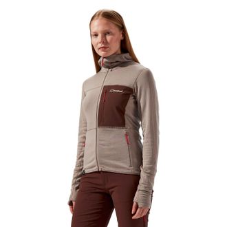 Berghaus Womens Ridge-Hiker Hooded Jacket in Taupe - Size 16 UK