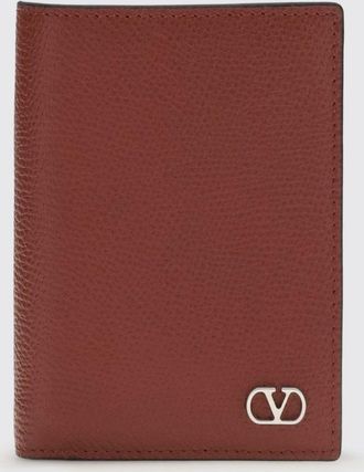 Valentino Garavani Portafoglio bifold VLogo Signature in pelle di vitello a grana