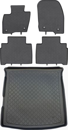 OEM Juego De Alfombrillas De Goma Para Coche Y Alfombrilla Para Maletero Para Ford S-max Ii Minivan (desde Septiembre De 2015)