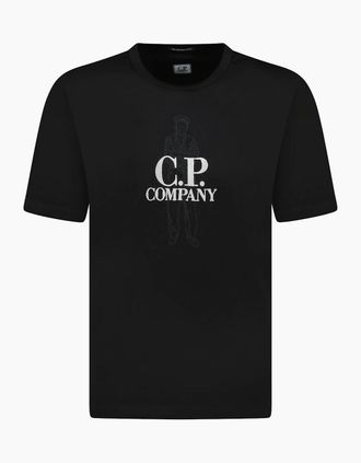 C.P. Company Mens CP Company Mercerized Cotton Jersey Sailor T-Shirt Black - Size: 36