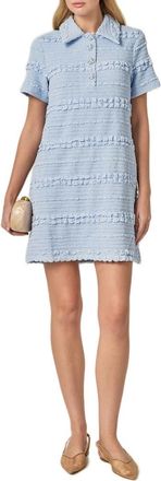 English Factory Embroidered Stretch Polo Minidress in Powder Blue at Nordstrom, Size X-Small
