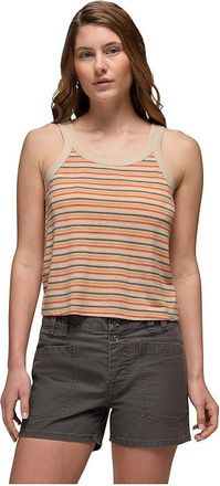Prana Cozy Up Scoop Tank Top Womens Clothing Vanilla Bean Stripe : LG (Womens 12-14), Hemp/Lyocell/Polyester