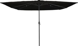 vidaXL Vidaxl - Parasol De Jard&iacute;n Negro 295 X 295 X 245 Cm Poli&eacute;ster, Acero