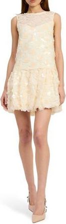 En Saison Emryn Sequin Bubble Minidress in Ecru at Nordstrom Rack, Size X-Small