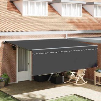 vidaXL Toldo Retr&aacute;ctil Manual Antracita 450 X 300 Cm Tela Vidaxl