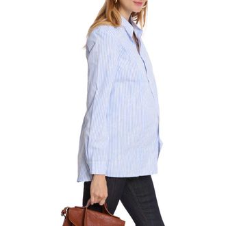 Cache Coeur Camille Maternity and Nursing Shirt in Blue at Nordstrom, Size Xx-Large