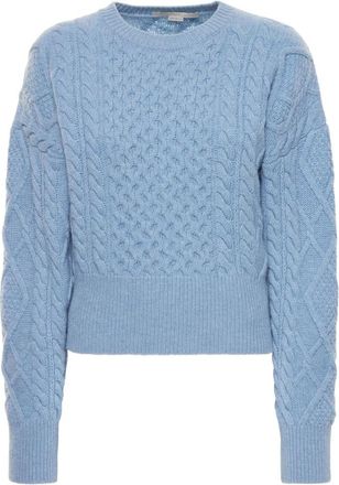 Stella McCartney Elegante blauwe trui voor een casual look - Dames - Ronde hals truien - Blauw - L - Truien & Vesten