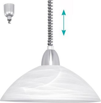 Eglo Eglo - Sospensione Moderna Lord 2 Policarbonato Grigio Nichel Vetro 1 Luce E27