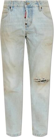 Dsquared2 Teddy Jeans - Dames - Cropped Jeans - Blauw - XS - Katoen - Jeans