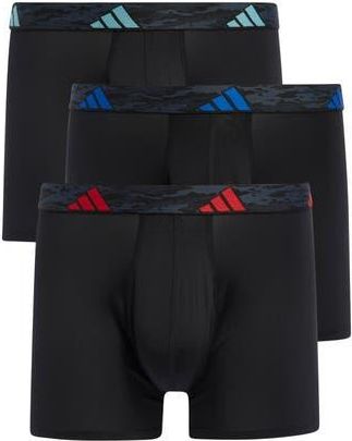 adidas Microfiber 3-Pack Boxer Briefs in Black/Royal Blue/Scarlet at Nordstrom Rack, Size X-Large