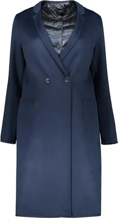 Moorer Uitneembare Binnenvest Jas Gewatteerde Bodywarmer - Dames - Mantel - Blauw - XS - Jassen