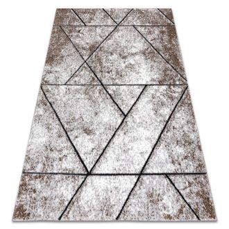 RugsX Rugsx - Alfombra Moderna Cozy 8872 Wall, Geom&eacute;trico, Triangulos - Structural Dos Niveles De Vell&oacute;n Marr&oacute;n Brown 80x150 Cm