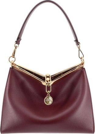 Etro Medium Vela Bordeaux Shoulder Bag With Logo And Pegasus Charm In Leather Woman