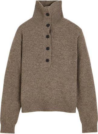 AIAYU Franco Sweater - Dames - Coltruien - Bruin - M - Wol - Truien & Vesten