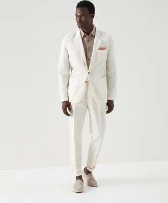 Brunello Cucinelli Brown Linen Mens Shirt