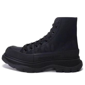Alexander McQueen Tread Slick Logo Printed Sneakers Black 682420W4RQ21070