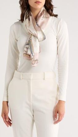 La Fiorentina Chain Print Silk Scarf in Camel at Nordstrom Rack