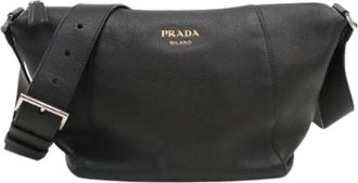Prada Pre-owned Vintage Shoulder Bag - Dames - Vintage Schoudertas - Zwart - ONE Size - Leer - Vintage