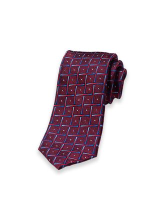 Paul Fredrick Geometric Woven Silk Tie
