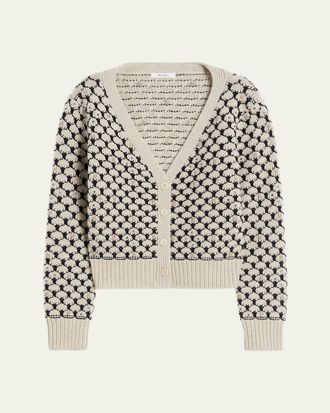 Max Mara Mastro Rhinestone-Embellished Crop Cardigan