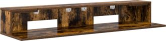 vidaXL Escritorio De Estudio Roble Ahumado 110 X 36 X 19,5 Cm Vidaxl