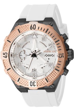 Invicta Aviator 39894 Heren Horloge - Quartz Uurwerk - Roestvrij Staal met zilveren Wijzerplaat - 50mm