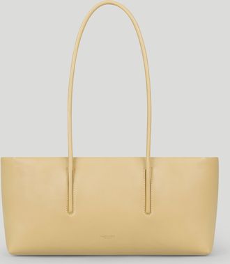 DeMellier The Stockholm Shoulder in Dune Fine Grain Leather Shoulder bag