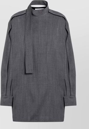 Jil Sander wool shirt with scarf