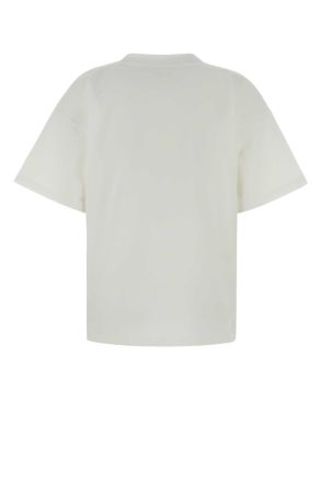 Alaia Womens T-Shirt White Cotton Nylon