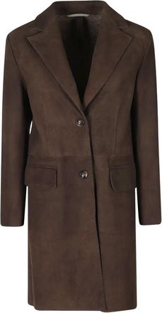 The Jackie Leathers Single-breasted jas - Dames - Mantels - Bruin - Maat: XS Leer