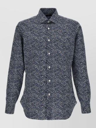 Barba printed cotton long-sleeve shirt