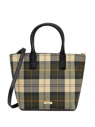 Barbour Birch check-pattern tote bag - women - Polyester/Cotton/Calf Leather - One Size - Neutrals