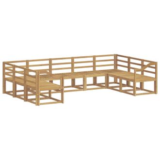 vidaXL Conjunto De Sof&aacute;s De Exterior 9 Pcs Blanco Vidaxl