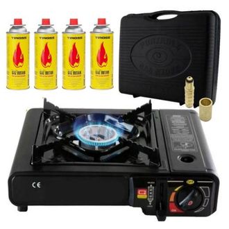 OEM Kit De Supervivencia Port&aacute;til De Gas Para Turismos + 4 Cartuchos De Gas