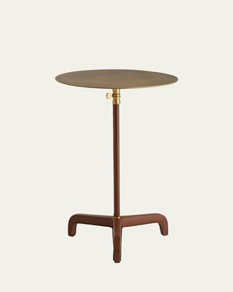 Arteriors Addison Adjustable Leather Accent Table