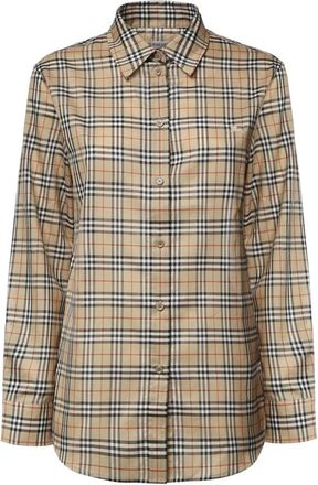 Burberry Klassiek overhemd van katoen met ruitpatroon - Dames - Blouses & Shirts - Veelkleurig - Maat: XS Katoen