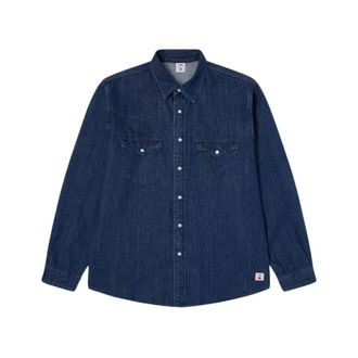 Edwin Hombre, Camisas, Azul, Talla: L