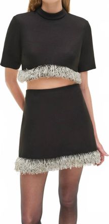 Jonathan Simkhai Jalen Cropped Top In Black